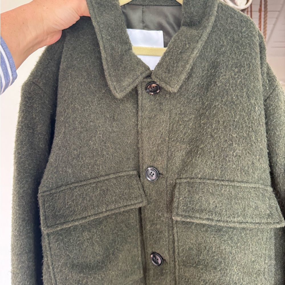 Samsoe Olive Green Wool Jacket - Picture 2 of 3